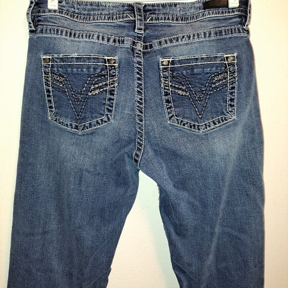 Vigoss Straight Embroidered Pocket Denim Jeans - Picture 2 of 10